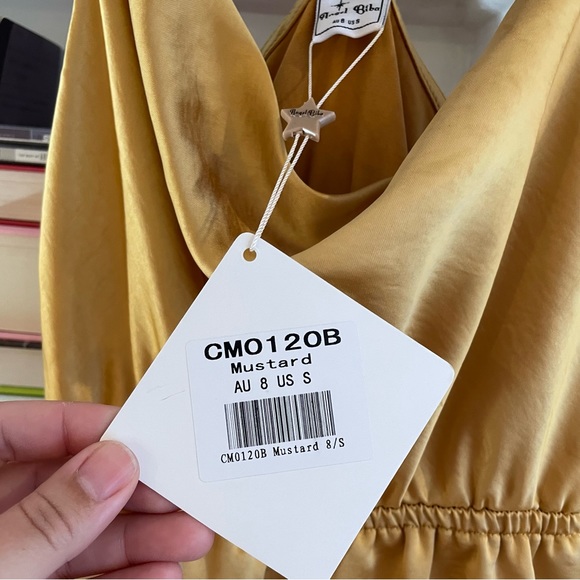 NWT Hello Molly belted satin mini dress women’s size small - Picture 9 of 11